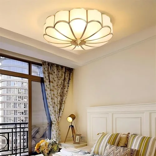 17.7 Inch Flush Mount Ceiling Light, 4 Lights Brass view 2