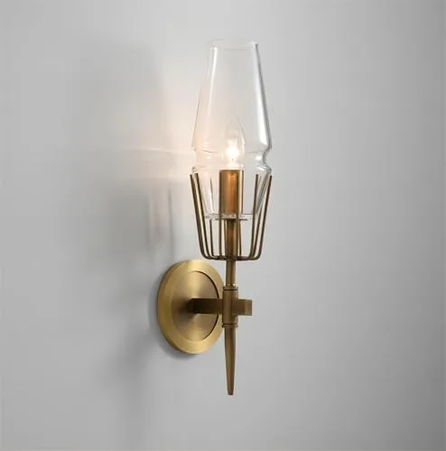 Bronze color 1-Light Glass Wall view 3