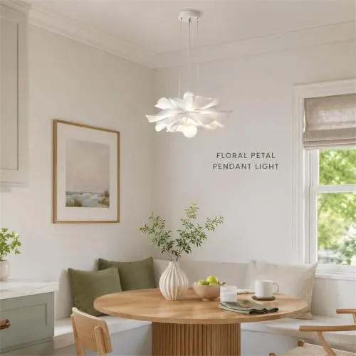 2-Light Acrylic Flower Pendant Light, Modern Minimalist Creative Hanging view 2