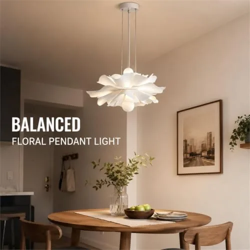 2-Light Acrylic Flower Pendant Light, Modern Minimalist Creative Hanging view 2