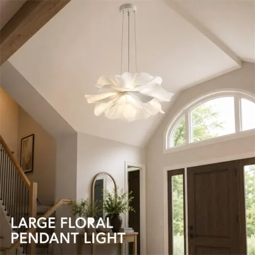 2-Light Acrylic Flower Pendant Light, Modern Minimalist Creative Hanging view 2
