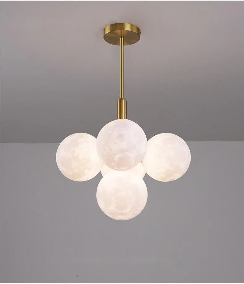 Modern Nordic Creative Simple Bubble Moon Chandelier view 1