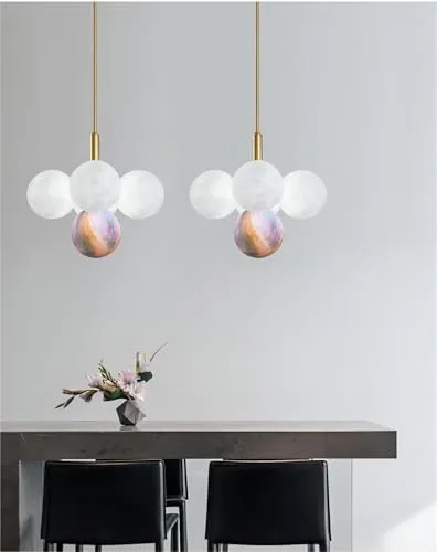 Modern Scandinavian Creative Simple Bubble Moon Chandelier view 3