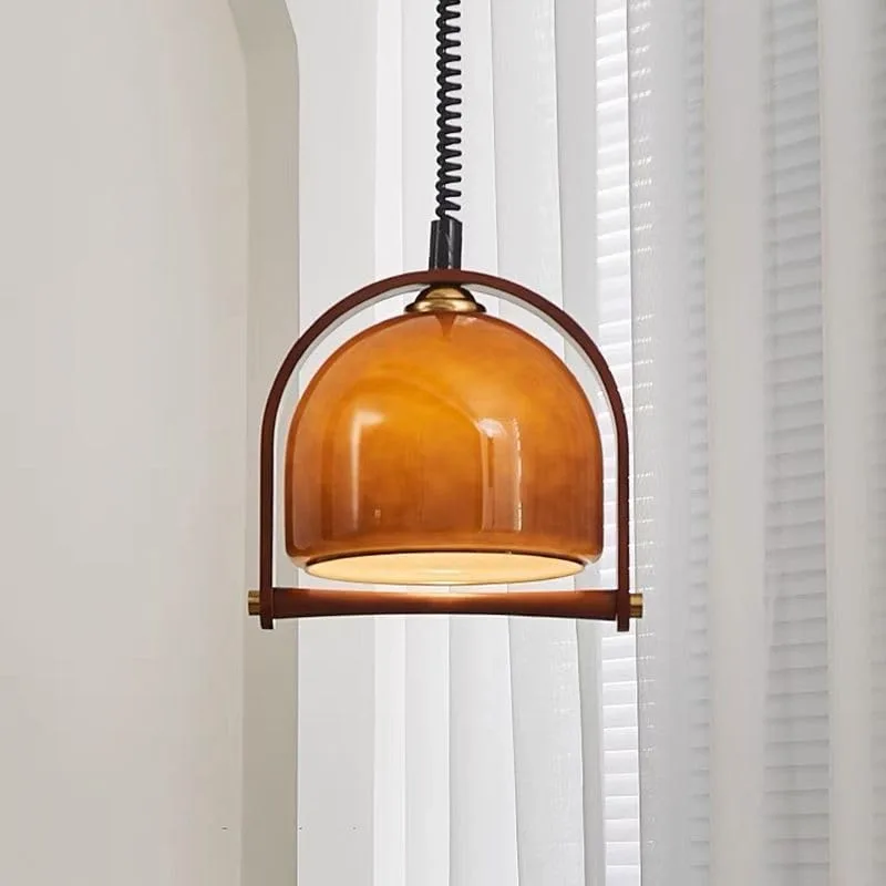 11.8 Inch Medieval Cream Style Pendant Light, Retractable Chandelier view 1