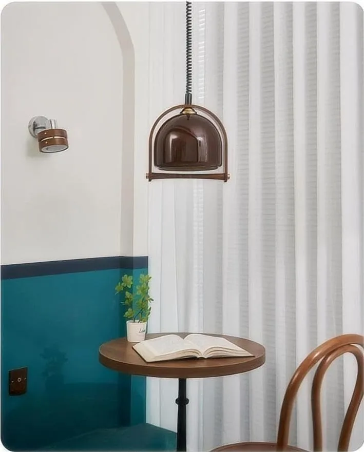 11.8 Inch Medieval Cream Style Pendant Light, Retractable Chandelier view 2
