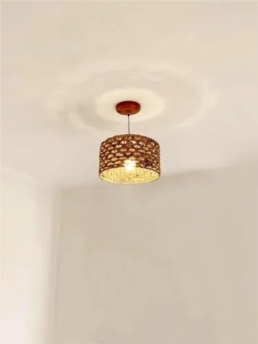 Rattan Color 1-Light Rattan Chandelier view 3
