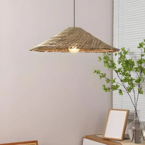 1-Light Straw Chandelier view 2