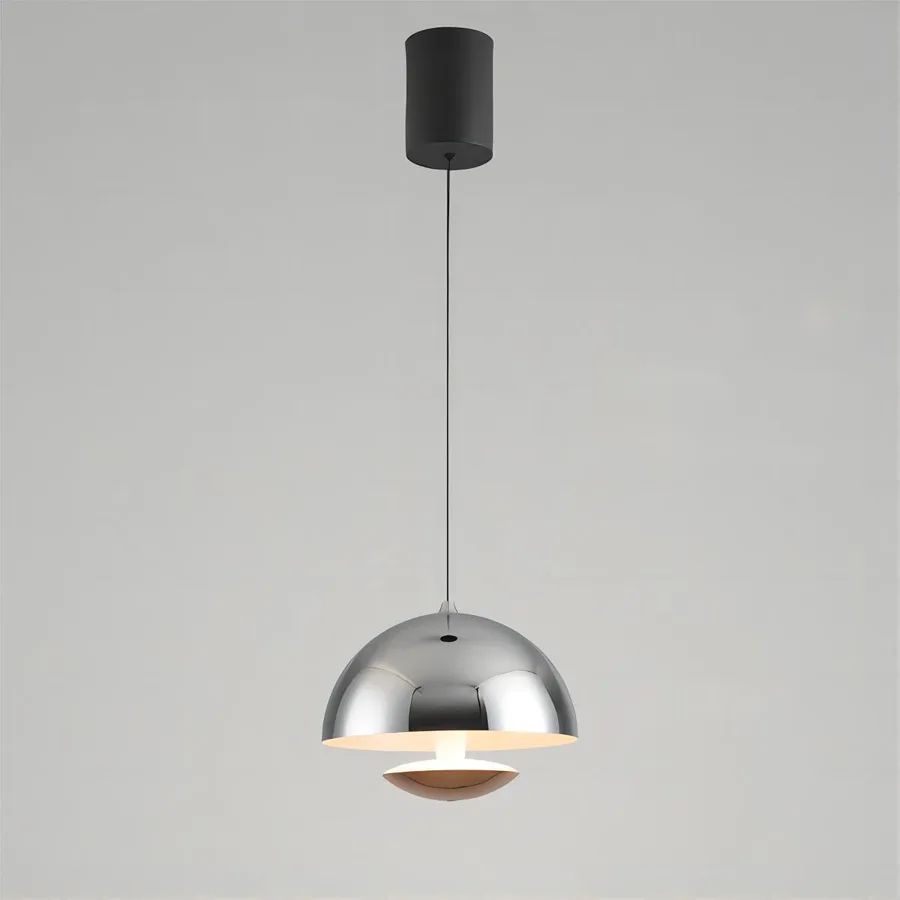 Chrome 1-Light Iron Ceiling view 1