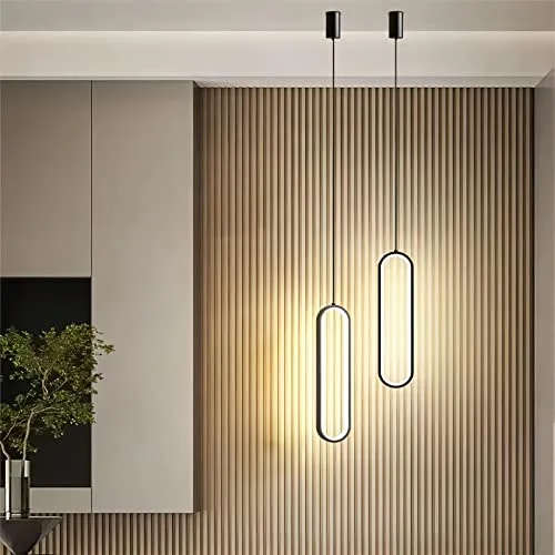 Black 2-Light Aluminum, Iron Pendant view 3