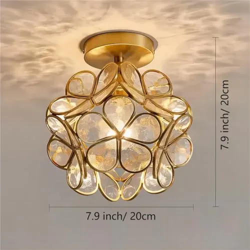 Clear 1-Light Glass Ceiling view 3