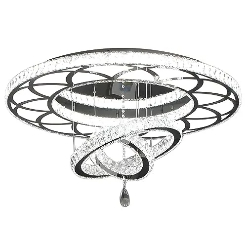 Chrome Silver Crystal Chandelier view 2