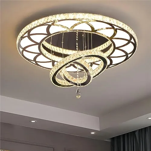 Chrome Silver Crystal Chandelier view 3