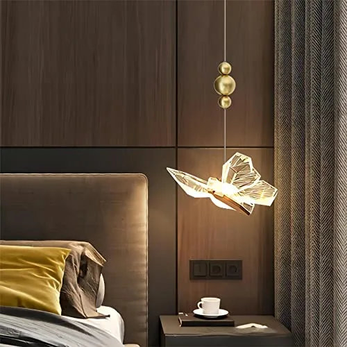 Gold 1-Light Acrylic Chandelier view 2