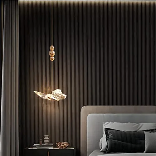 Gold 1-Light Acrylic Chandelier view 3