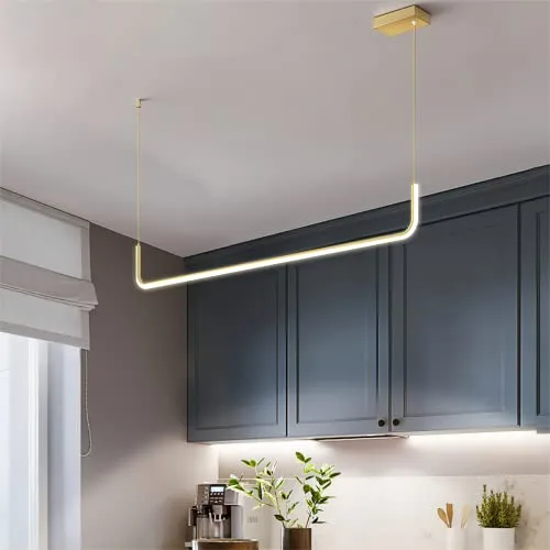 Gold 1-Light Metal Island view 3