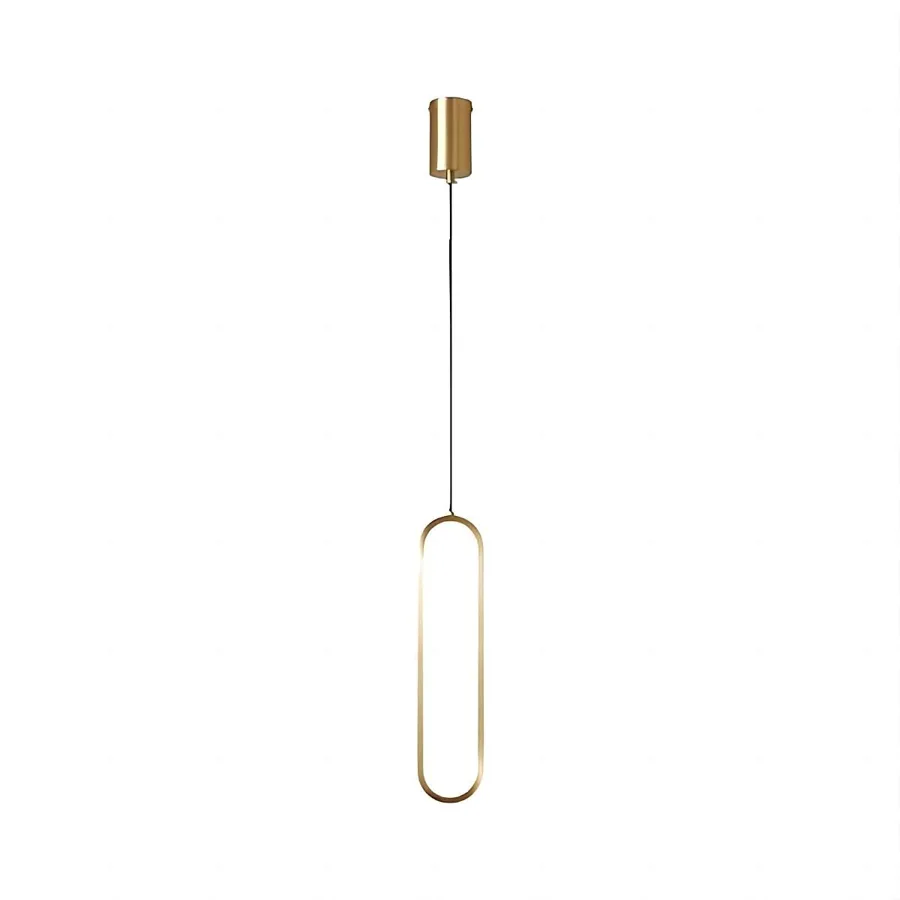 Gold 2-Light Aluminum, Iron Pendant view 1