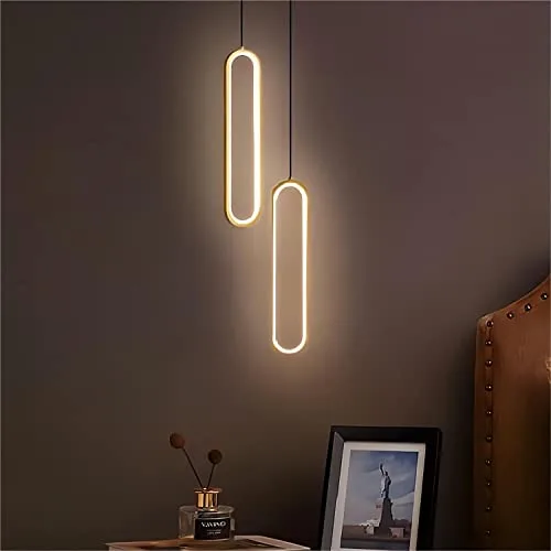 Gold 2-Light Aluminum, Iron Pendant view 3
