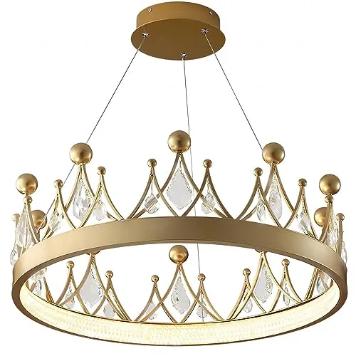 Gold 1-Light Crystal Chandelier view 2