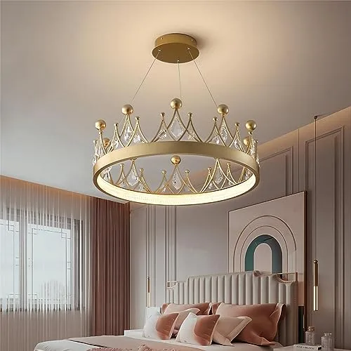 Gold 1-Light Crystal Chandelier view 3