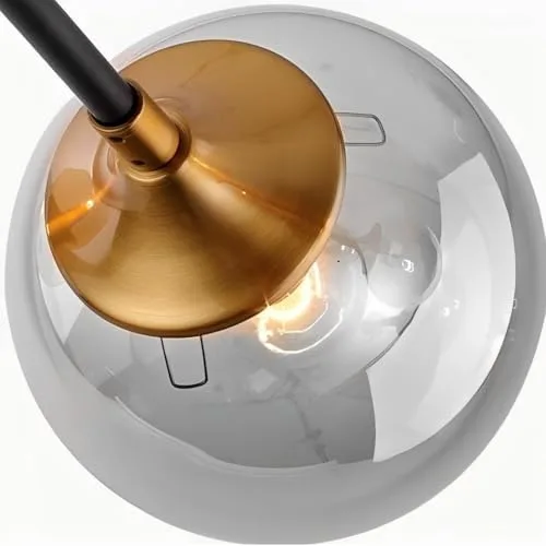 Glass Globe Lamp Shade, 5.9 Inch Replacement Glass Lampshade view 3