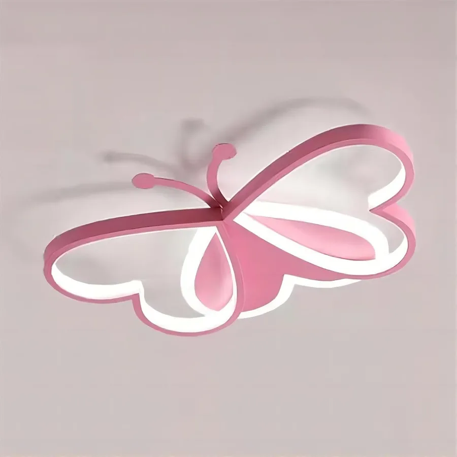 Pink 1-Light Acrylic Close to Ceiling view 1