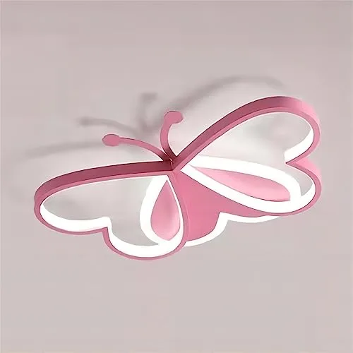 Pink 1-Light Acrylic Close to Ceiling view 2