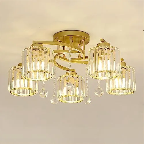 Gold 5-Light Crystal Chandelier view 2