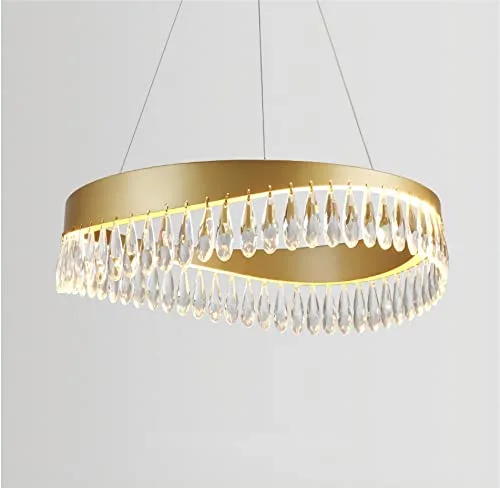 Gold 1-Light Crystal Chandelier view 2