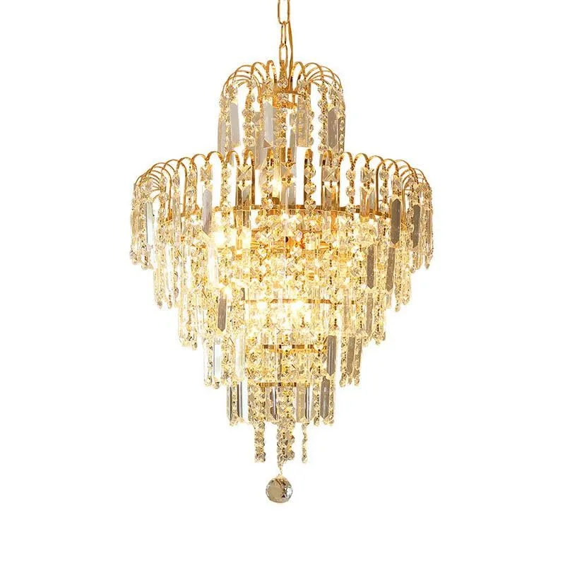 Gold 4-Light Crystal Ceiling view 2