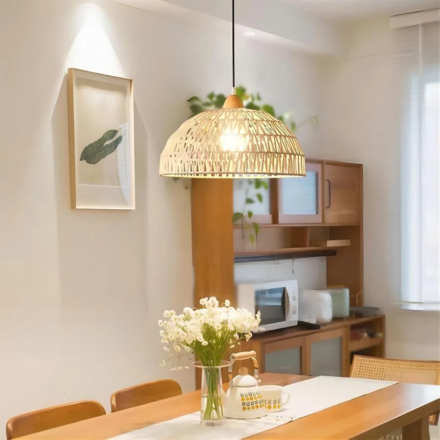 1-Light Rattan Ceiling view 1