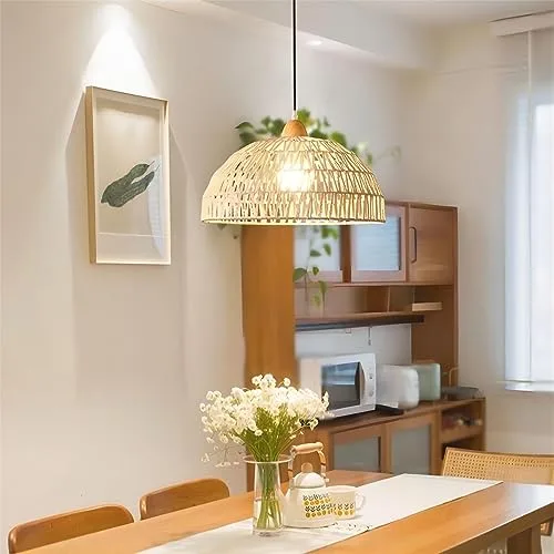 1-Light Rattan Ceiling view 2