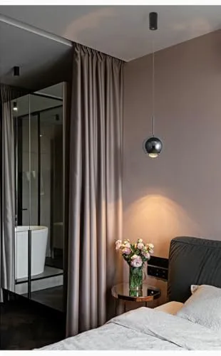 Black 1-Light Iron Chandelier view 3