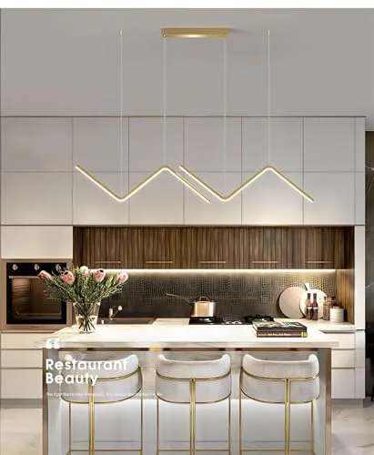 Gold 1-Light Aluminum Chandelier view 3