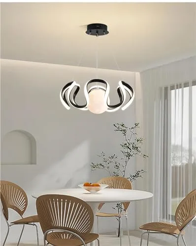 Black 1-Light Chandelier view 3
