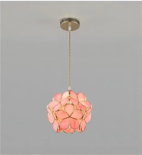 Pink 1-Light Glass Ceiling view 2