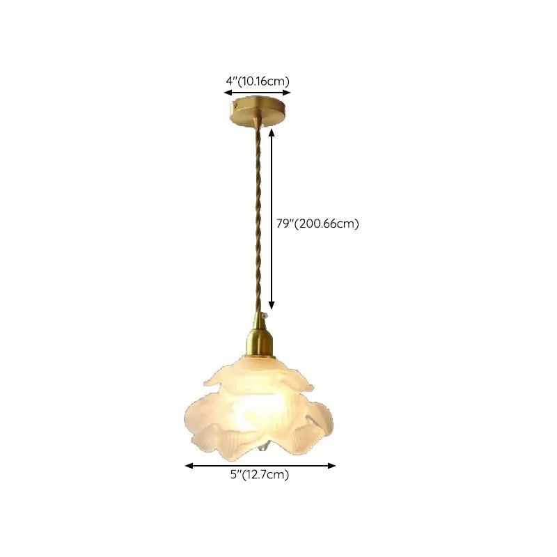 1-Light Brass Chandelier view 2