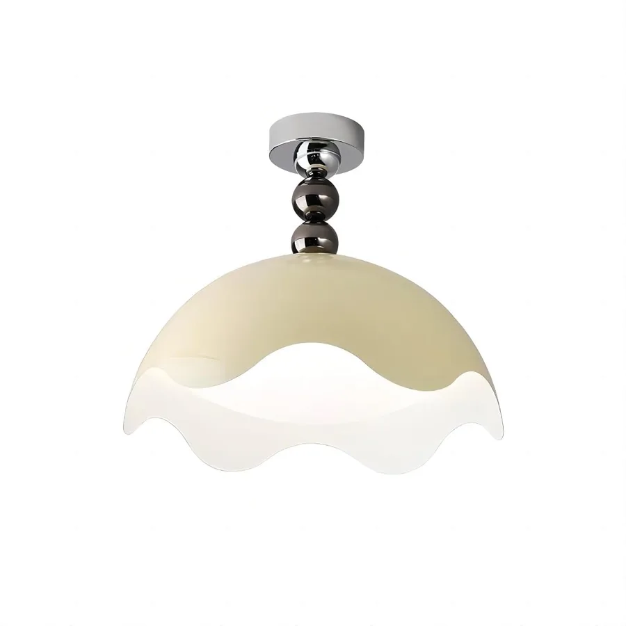 White/Black 1-Light Metal Ceiling view 1