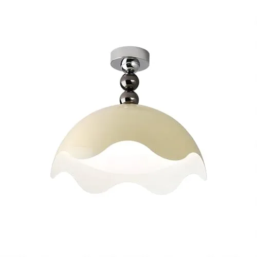 White/Black 1-Light Metal Ceiling view 2