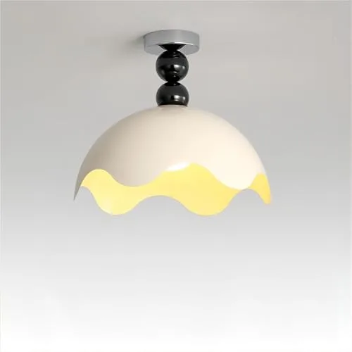 White/Black 1-Light Metal Ceiling view 3
