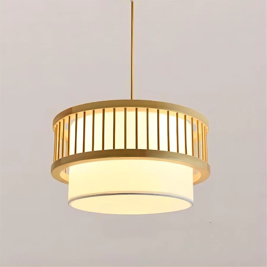 3-Light Wood Pendant view 1