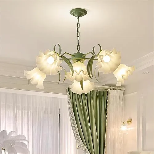 Green 6-Light Acrylic Pendant view 3
