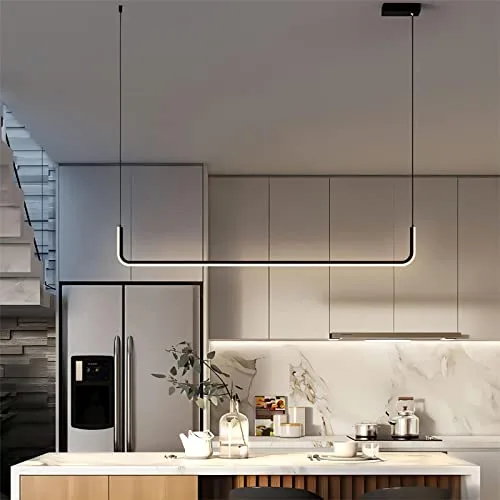 Black 1-Light Metal Island view 3
