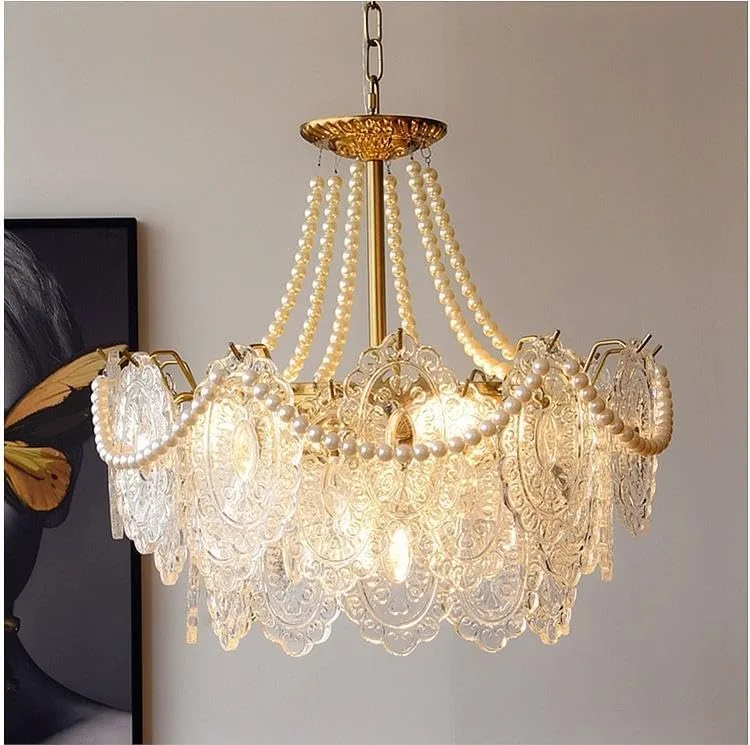 Pearl 6-Light Glass Chandelier view 2