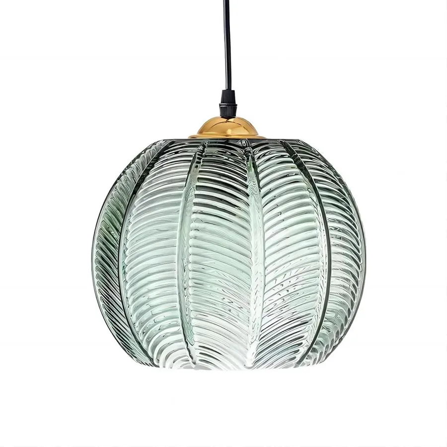 Green Glass Chandelier view 1