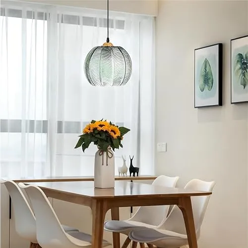 Green Glass Chandelier view 3