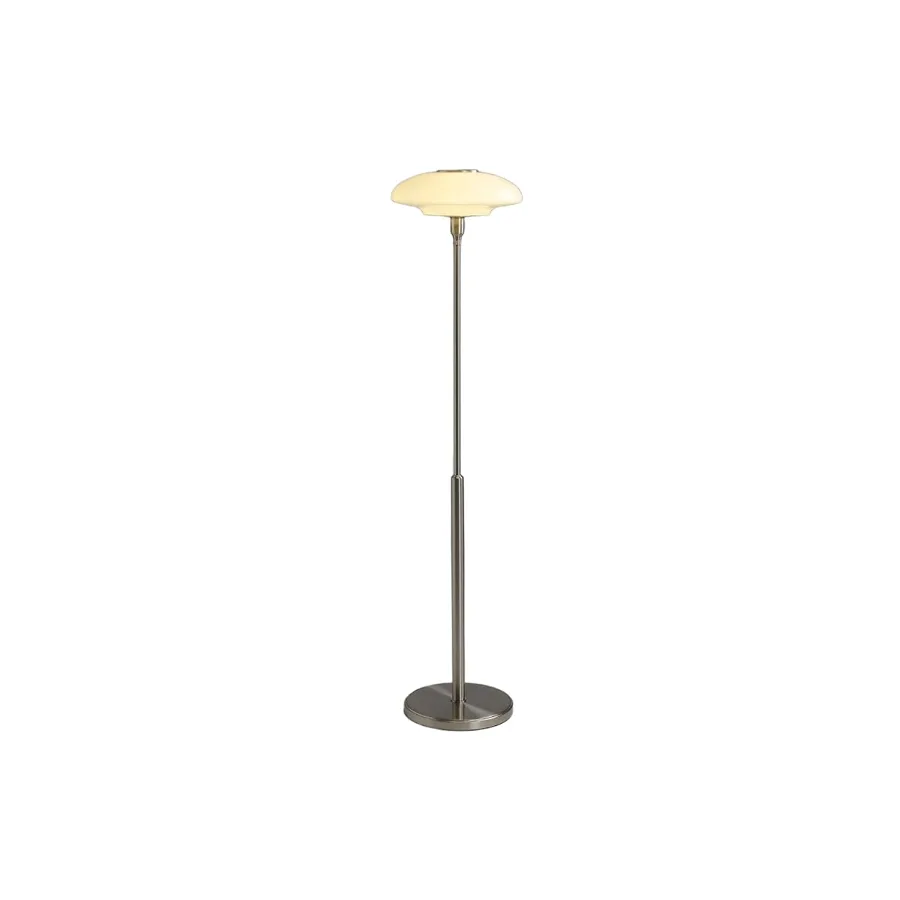 Chrome 1-Light Glass Floor Lamp view 1