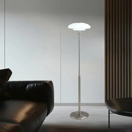 Chrome 1-Light Glass Floor Lamp view 3