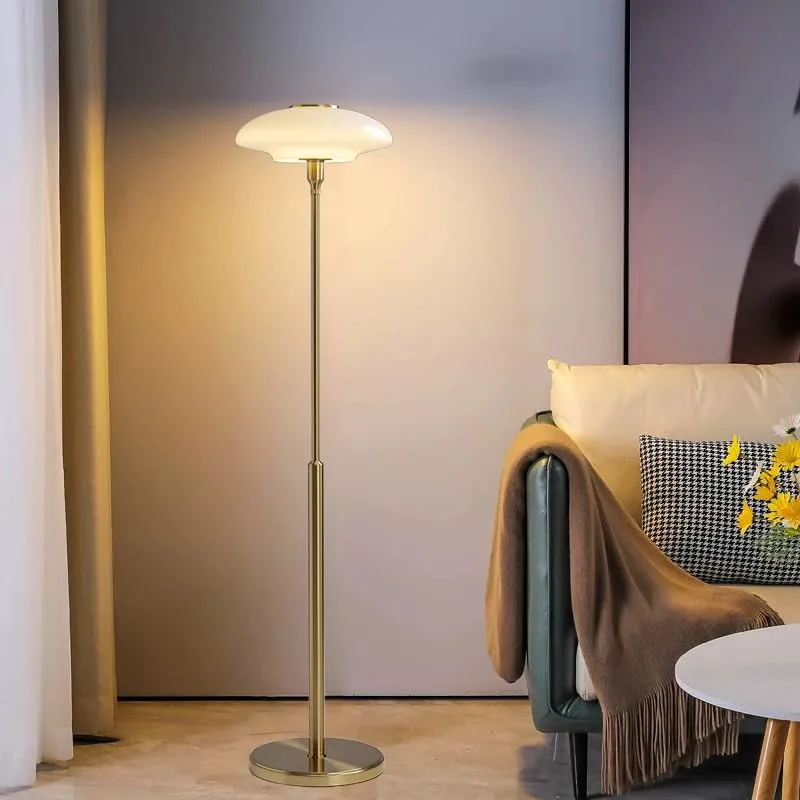 Gold 1-Light Glass Floor Lamp view 3