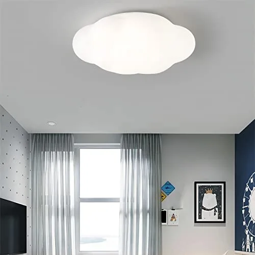 11.8 Inch Cloud Shape Ceiling Light, Modern Metal Flush view 3