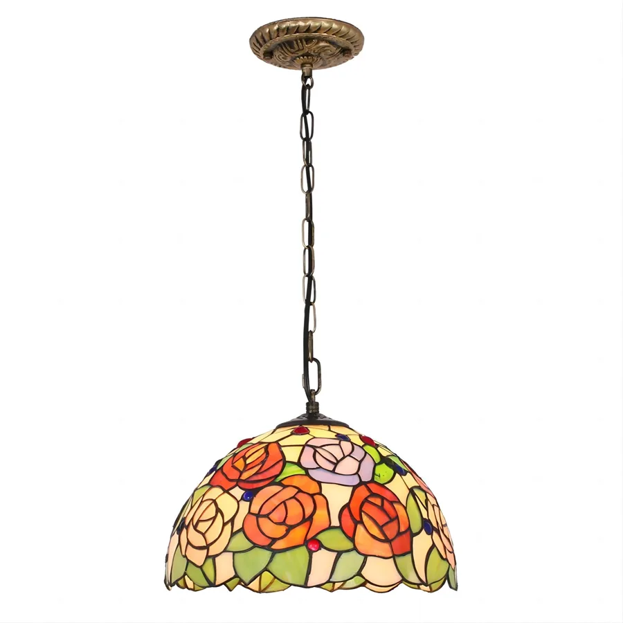 Multi Roses 1-Light Glass Pendant view 1